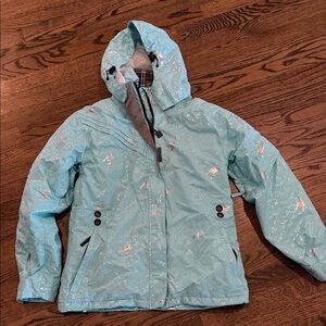Women’s Ride Snowboard Blue Hooded Jacket